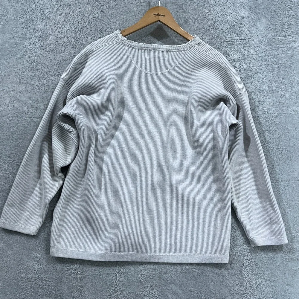VINTAGE Eddie‎ Bauer Sweater Mens Medium Ribbed Fisherman Crewneck Knit 90s - Picture 2 of 11